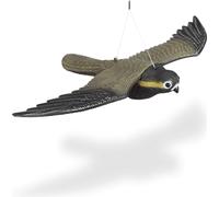 relaxdays Effaroucheur d'oiseaux Faucon grandeur nature noir 58,0 x 35,0 x 8,0 cm
