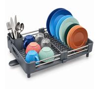 Relaxdays Égouttoir extensible en inox