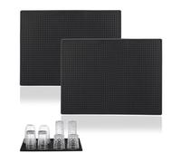 Relaxdays Égouttoir pour Faire sécher la Vaisselle, Lot de 2, avec Picots, comptoir et éviter, 40 x 30 cm, Noir