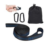 Relaxdays Eléments pour Consolidation de hamac Fixation, siège, balançoire, 200kg,2 x Sangles d’Arbre et Crochet, Noir