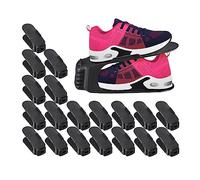 Relaxdays Empileurs Chaussures, Lot de 20, Jusqu’à Taille 39, antidérapants, Plastique, Rangement pour Souliers, Noir