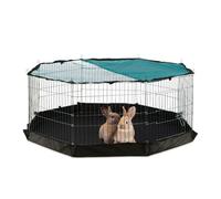 Relaxdays Enclos avec couverture et bâche au sol