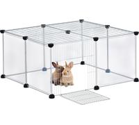 relaxdays Enclos de 12 pièces Transparent