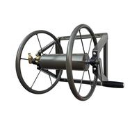 Relaxdays Enrouleur de Tuyau Acier Inoxydable 60 m Montage Mural clic Brun 55 x 48 x 42 cm