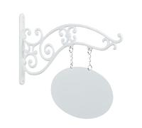 Relaxdays Enseigne Murale en Fonte de Fer, Design nostalgique, à Personnaliser, Crochet, entrée, Bar, Blanche