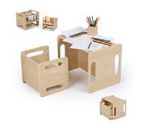 Relaxdays Ensemble sièges enfants bois, 2 pièces