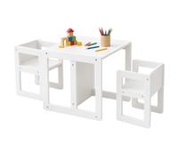Relaxdays Ensemble 3 pièces pour enfants, blanc