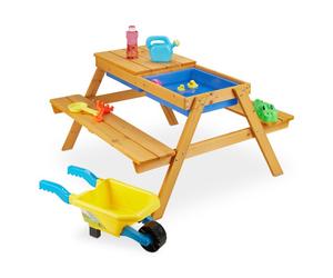 Relaxdays Ensemble chaise table enfants jardin