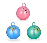 Relaxdays ensemble de 3 ballons sauteurs