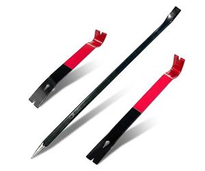 Relaxdays Ensemble de 3 Outils, Barre de Levage avec Pointe et 2 leviers Plats, pour Retirer Les vis, Acier, Noir
