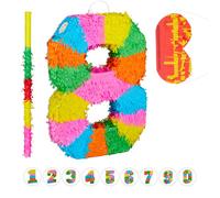 Relaxdays ensemble de 3 piñatas chiffre 8