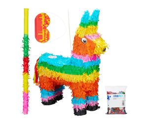 Relaxdays ensemble de 4 piñatas Lama