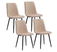Relaxdays Ensemble de chaises en velours