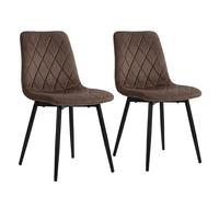 Relaxdays Ensemble de chaises en velours