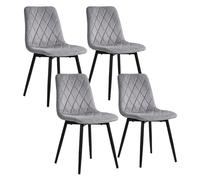 Relaxdays Ensemble de chaises en velours