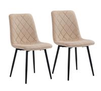 Relaxdays Ensemble de chaises en velours