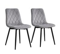 Relaxdays Ensemble de chaises en velours