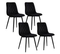 Relaxdays Ensemble de chaises en velours
