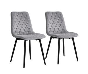 Relaxdays Ensemble de chaises en velours