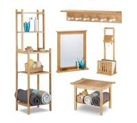 Relaxdays ensemble de salle de bain 5 pièces