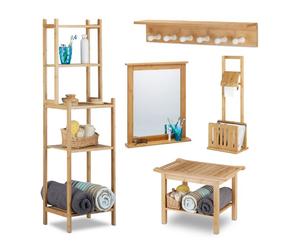 Relaxdays ensemble de salle de bain 5 pièces