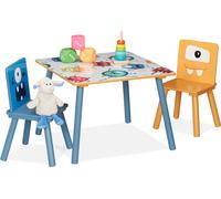 relaxdays Ensemble de sièges pour enfants 3 pièces motif monstre