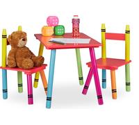 relaxdays Ensemble de sièges pour enfants 3 pièces multicolore