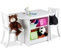 relaxdays Ensemble de sièges pour enfants avec espace de rangement ALBUS