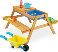 relaxdays Ensemble de sièges pour enfants en bois pour le jardin
