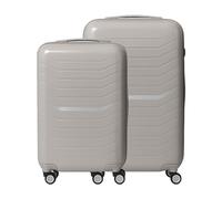 Relaxdays Set de valises 2 pièces 4 roulettes Coque Rigide 2 Tailles poignée télescopique Serrure à Combinaison TSA Valise de Voyage Beige