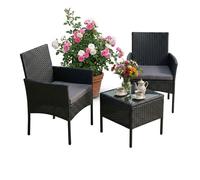 Relaxdays Ensemble jardin polyrotin 3 pièces