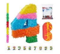 Relaxdays ensemble Piñata 4 pièces, chiffre 4