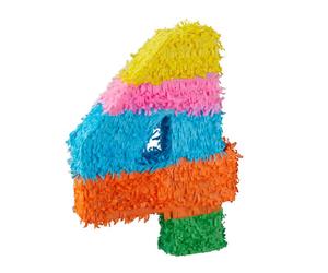 Relaxdays ensemble Piñata 4 pièces, chiffre 4