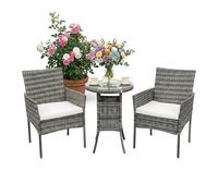 Relaxdays Ensemble jardin en polyrotin, 3 pièces