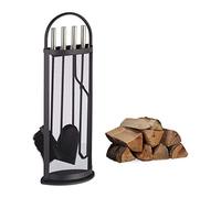 Relaxdays – Ensemble serviteur de cheminée 5 pièces