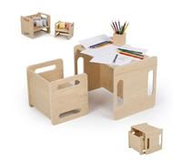 Relaxdays Ensemble sièges enfants bois, 2 pièces