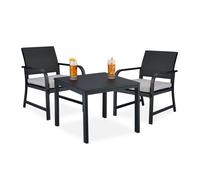 Relaxdays Ensemble table et 2 chaises de jardin