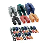 Relaxdays Entretoises en plastique – Cales de vitrage, Lot de 288, 6 tailles (1–6 mm), différentes couleurs