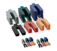 Relaxdays Entretoise plastique, lot de 144, cales de vitrage en 6 tailles, espaceurs 1 - 6 mm, différentes couleurs