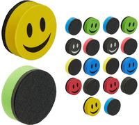 relaxdays Éponge ronde pour tableau blanc, set de 20 pièces