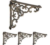 relaxdays Equerre d'étagère antique, set de 4 pièces
