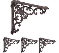 relaxdays Equerre d'étagère antique, set de 4 pièces