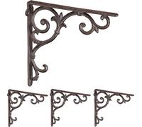 relaxdays Equerre d'étagère antique, set de 4 pièces