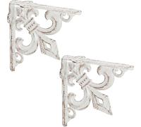 relaxdays Equerre d'étagère en fonte antique, lot de 2