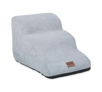 Relaxdays Escalier à 3 marches, pour Chiens et Chats, HxLxP : 33x36,5x52 cm, Support Doux, accès au lit, canapé, Gris