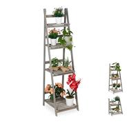 Relaxdays Étagère pour plantes en bois gris