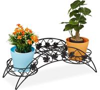 relaxdays Escalier à fleurs pour 3 plantes