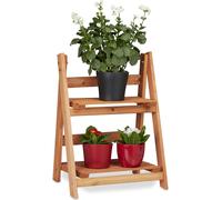 relaxdays Escalier en bois pour fleurs