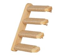 Relaxdays Escalier pour chats mural, échelle 4 marches, HLP : env. 29x34x22,5 cm, bois & jute, naturel