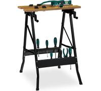 relaxdays Établi pliable en acier